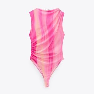 Zara DRAPED TULLE BODYSUIT